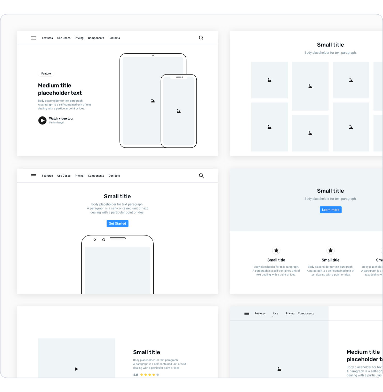 Web UI kit for Sketch